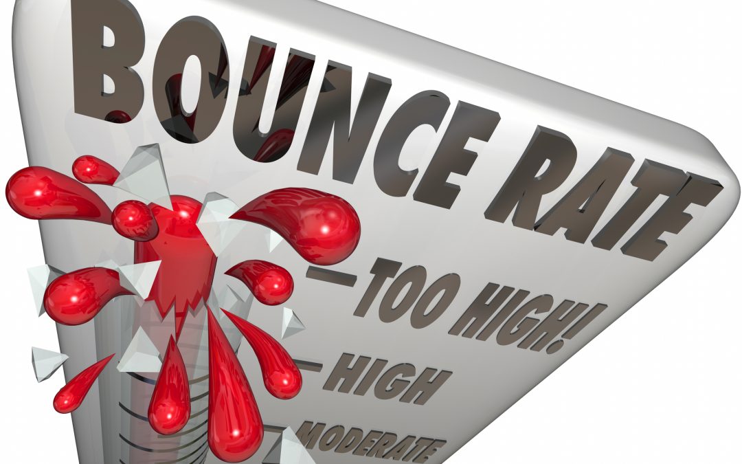 Bounce Rate Words Thermometer Measure Online Visitor Abandon Lev